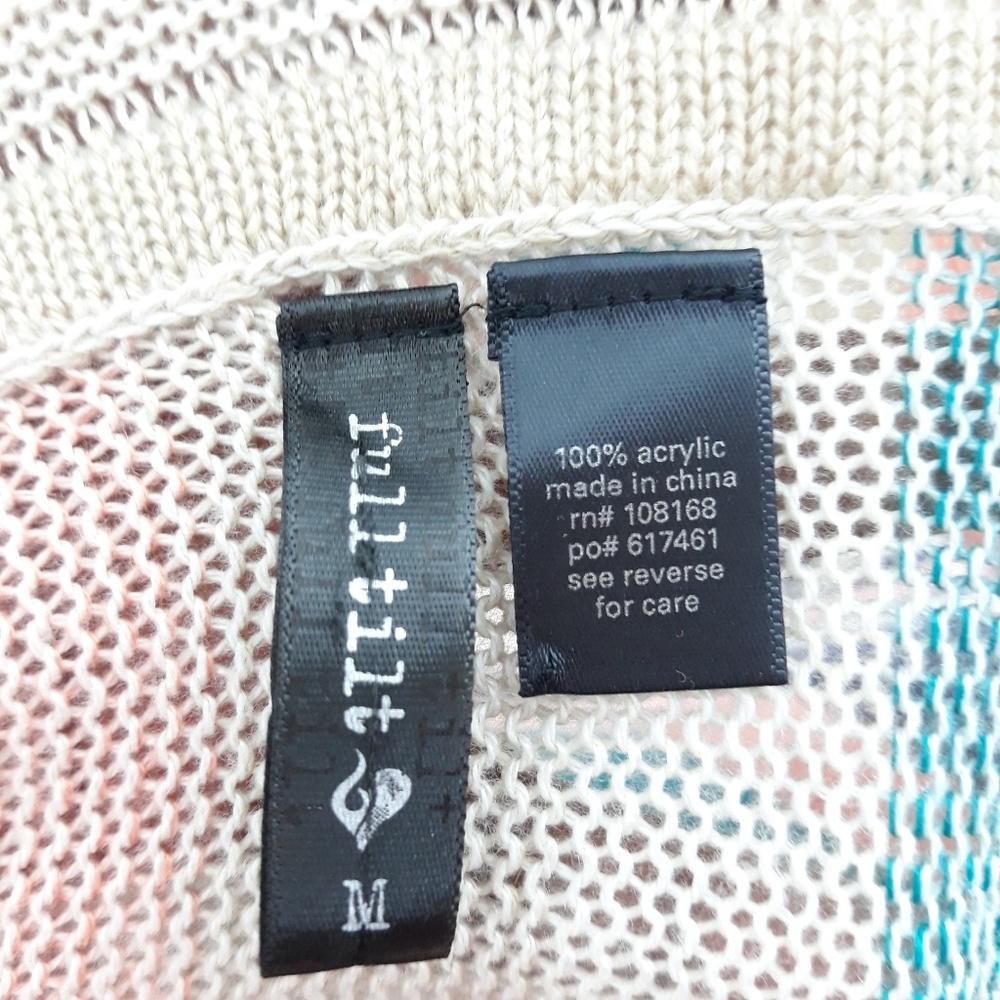 Full Tilt| Striped Open Front Hooded cardigan - Picture 2 of 6